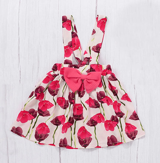 Pink Floral 2pcs Baby Dress Set
