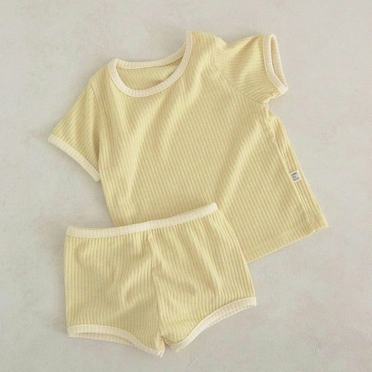 Unisex Solid Color Soft Cotton Clothing Sets