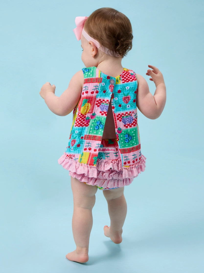 Baby Picnic Patchwork Cotton Swing Top & Bloomer Set