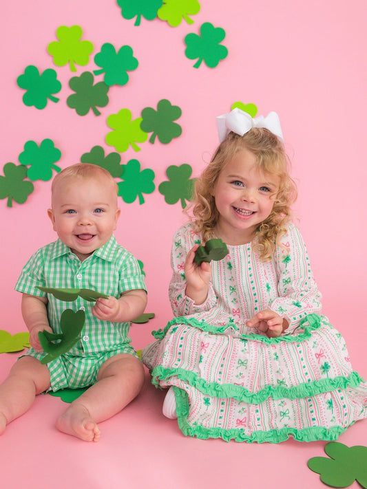 Classic Gingham Short Sleeve Woven Romper
