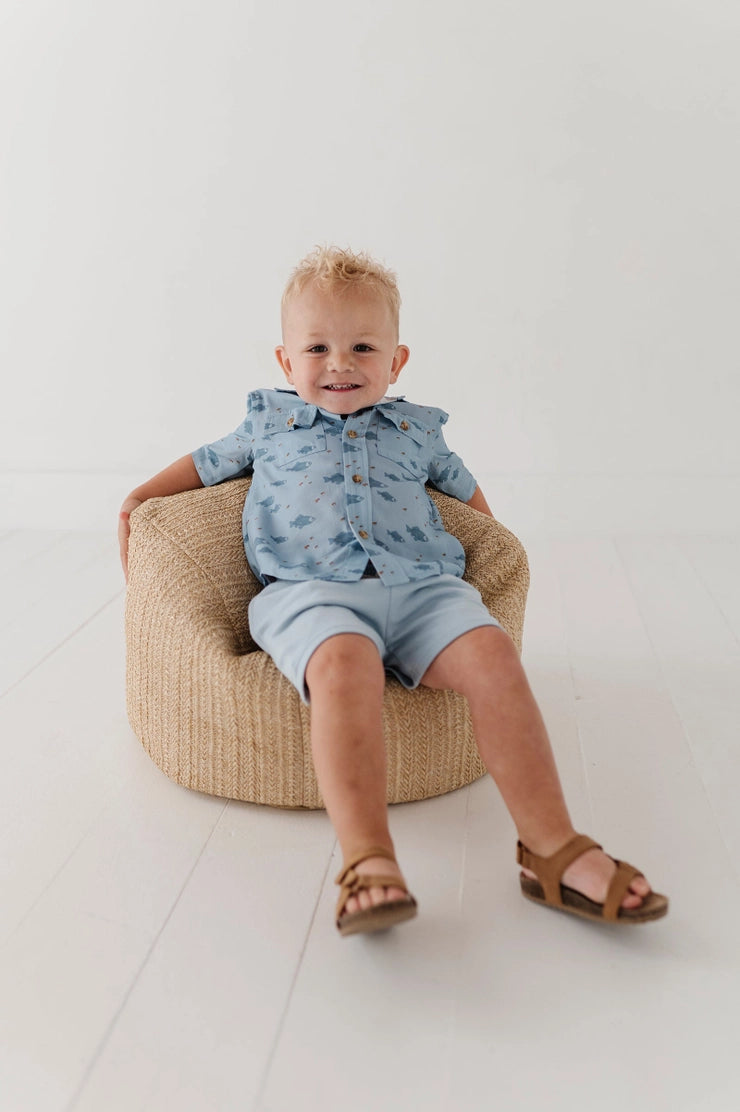 Boy's Printed Utility Shirt