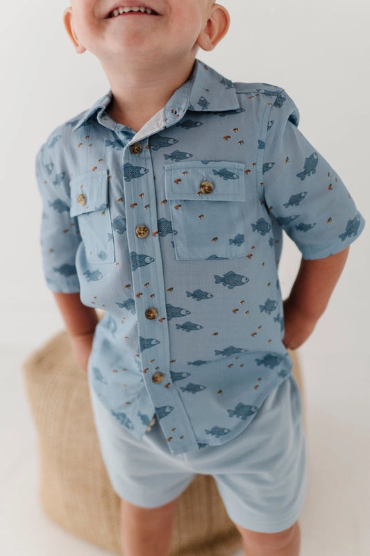 Boy's Printed Utility Shirt