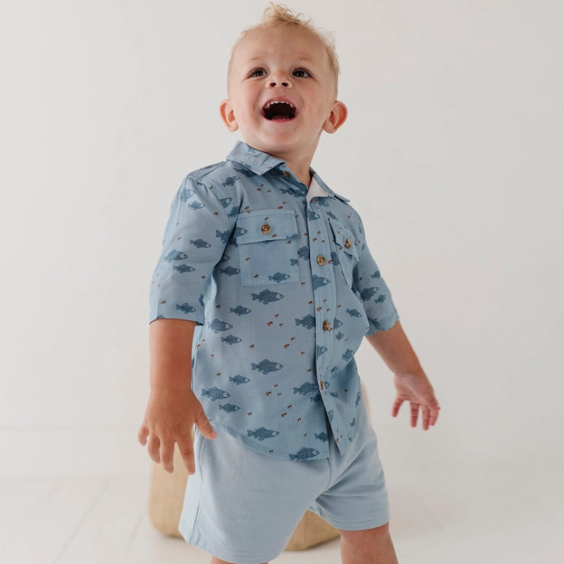 Boy's Printed Utility Shirt