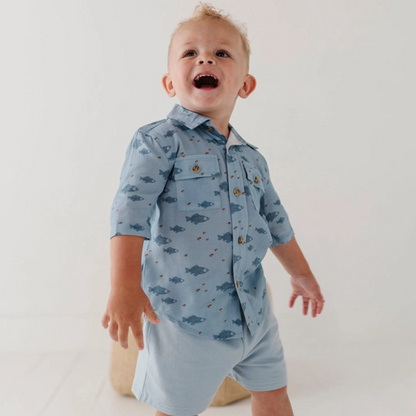 Boy's Printed Utility Shirt