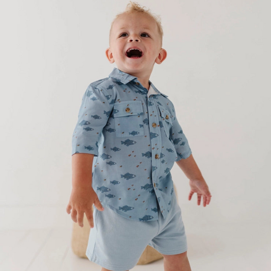 Boy's Printed Utility Shirt