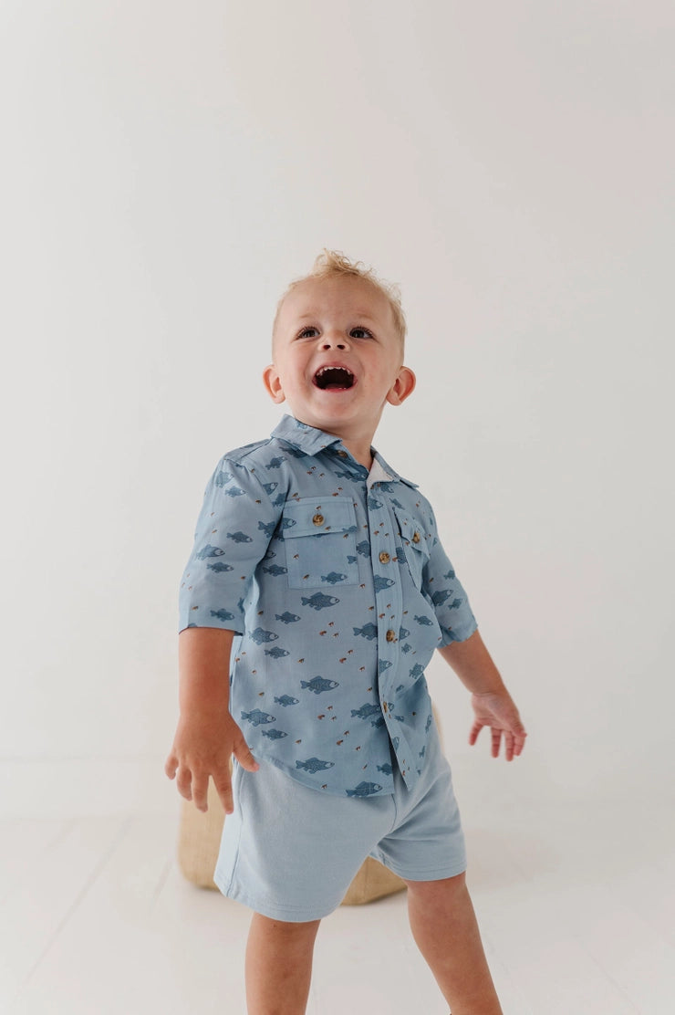 Boy's Printed Utility Shirt