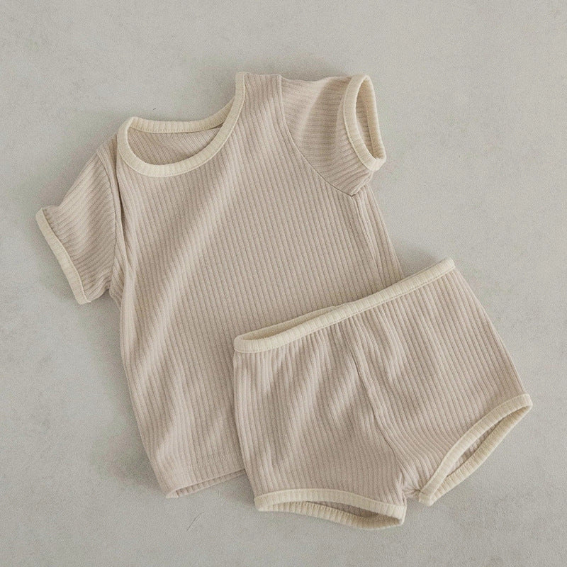Unisex Solid Color Soft Cotton Clothing Sets