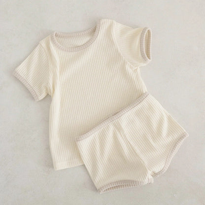 Unisex Solid Color Soft Cotton Clothing Sets