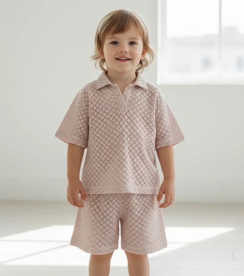 Harley Shorts & T-Shirt Set – Dusty Rose