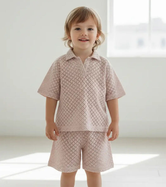 Harley Shorts & T-Shirt Set – Dusty Rose