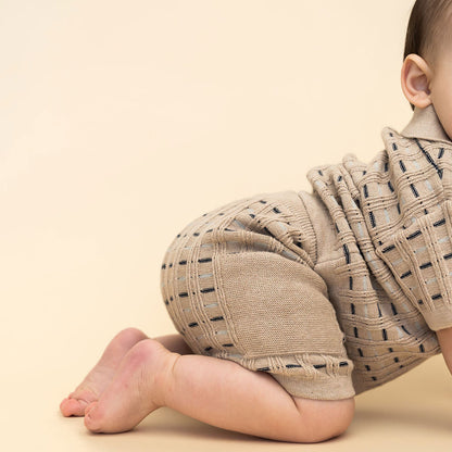 Henry Textured Baby Polo Shirt & Shorts Set (Organic Cotton)