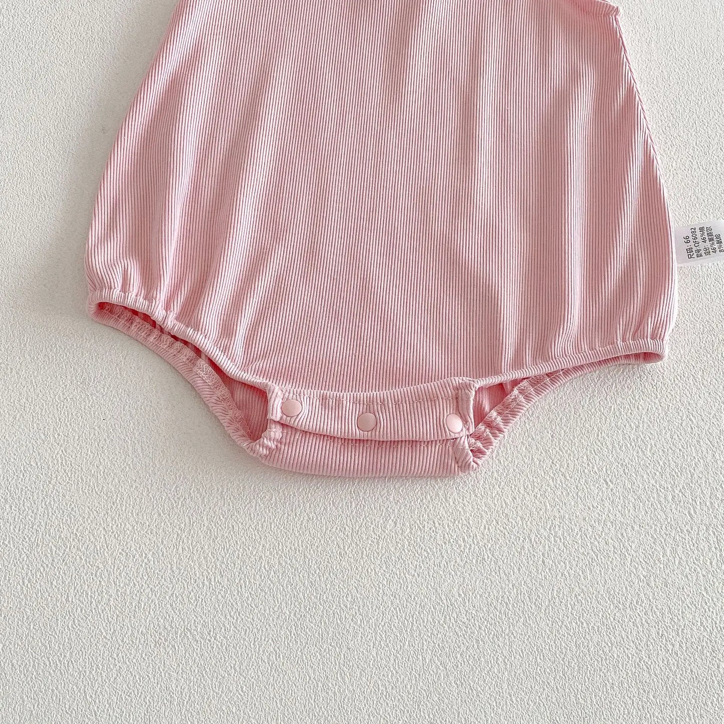 Baby Girl Sleeveless Bodysuit White Pink Lace Ruffle Sleeves