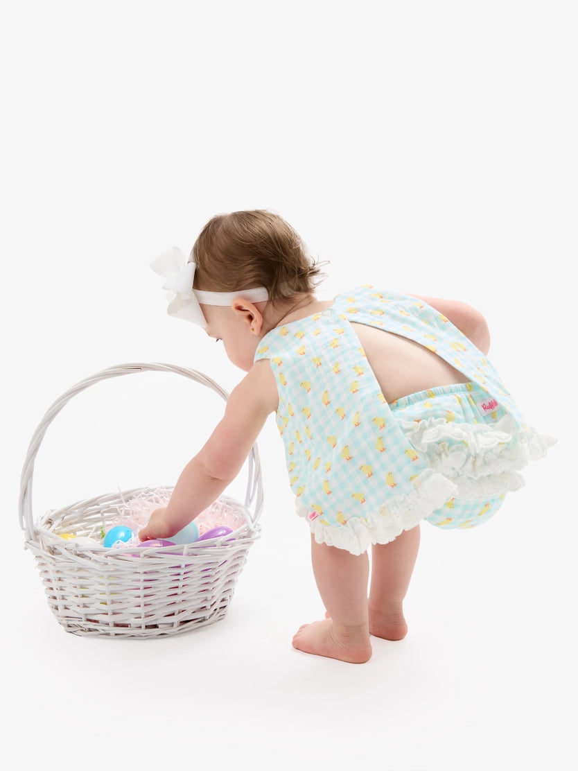 Baby Chirping Chicks Cotton Gauze Top & Bloomer Set