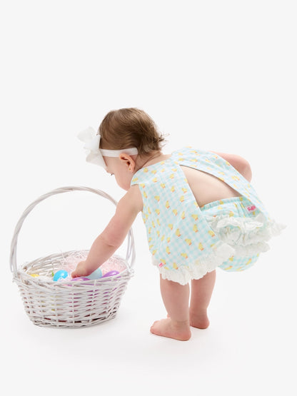 Baby Chirping Chicks Cotton Gauze Top & Bloomer Set