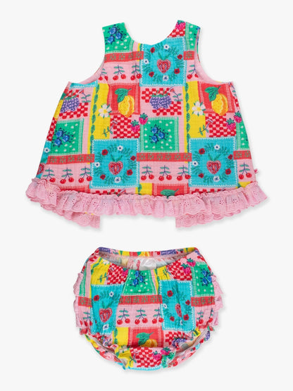 Baby Picnic Patchwork Cotton Swing Top & Bloomer Set