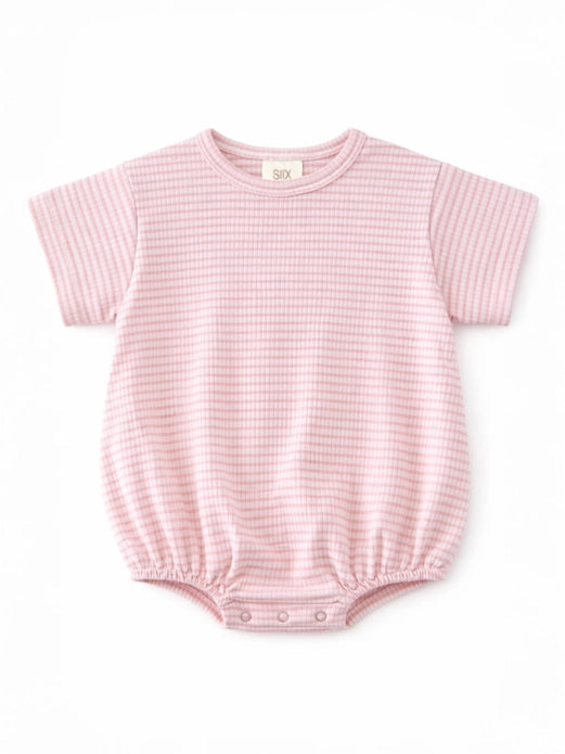 Pink Stripe / Ribbed T-Shirt Bubble