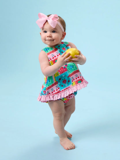 Baby Picnic Patchwork Cotton Swing Top & Bloomer Set