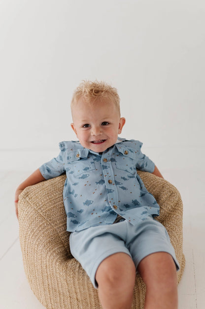 Boy's Printed Utility Shirt