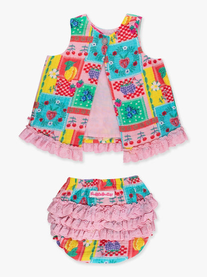 Baby Picnic Patchwork Cotton Swing Top & Bloomer Set