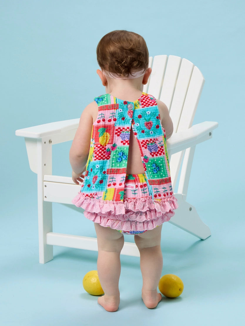 Baby Picnic Patchwork Cotton Swing Top & Bloomer Set