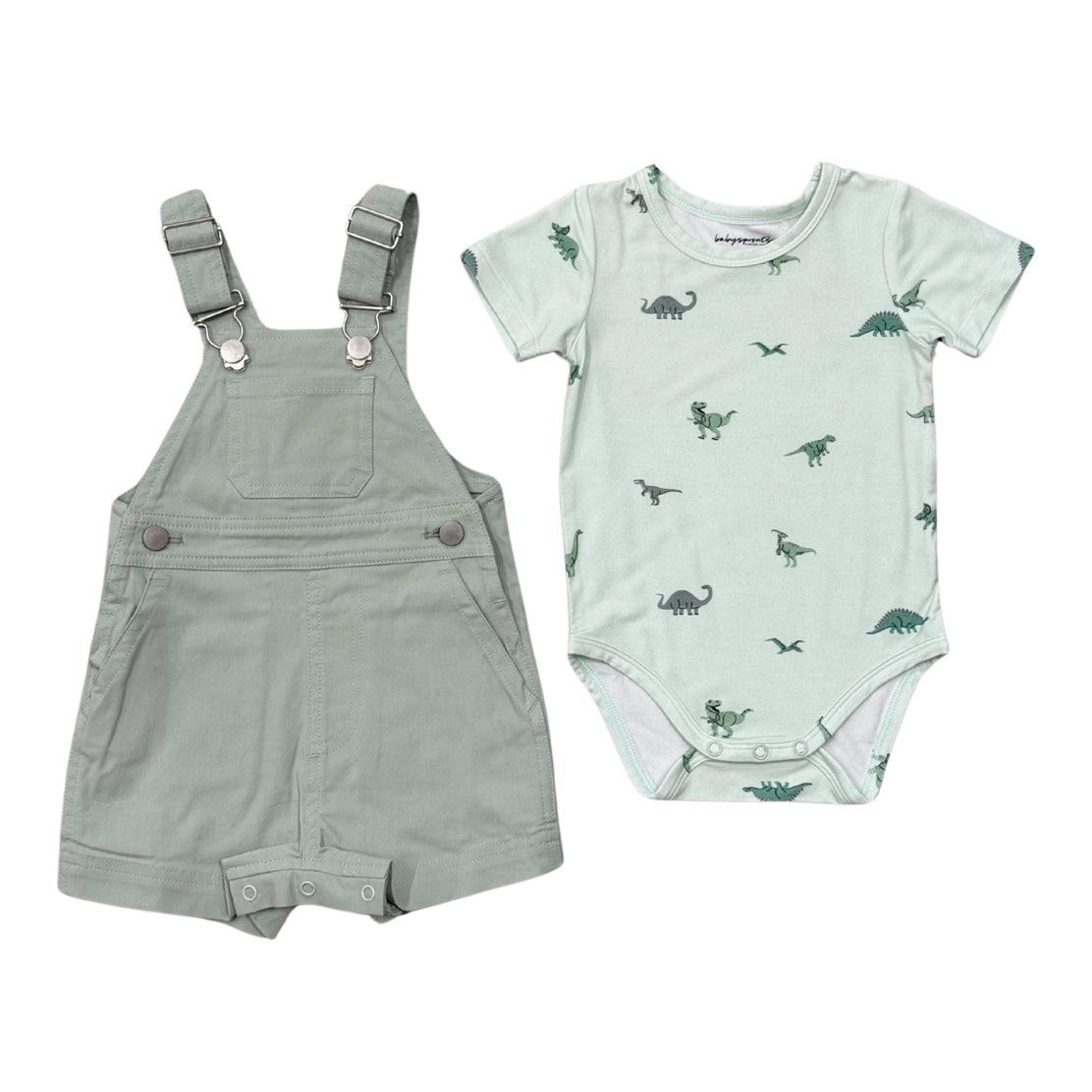 Dino Safari Cotton Overalls Set