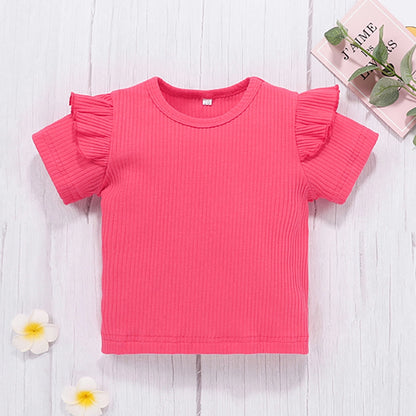 Pink Floral 2pcs Baby Dress Set