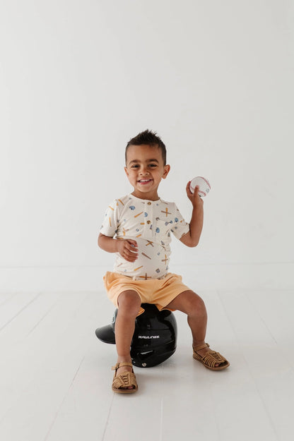 Boy's Short Sleeve Henley Shirt