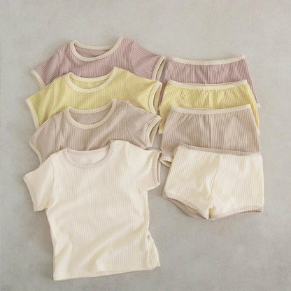 Unisex Solid Color Soft Cotton Clothing Sets