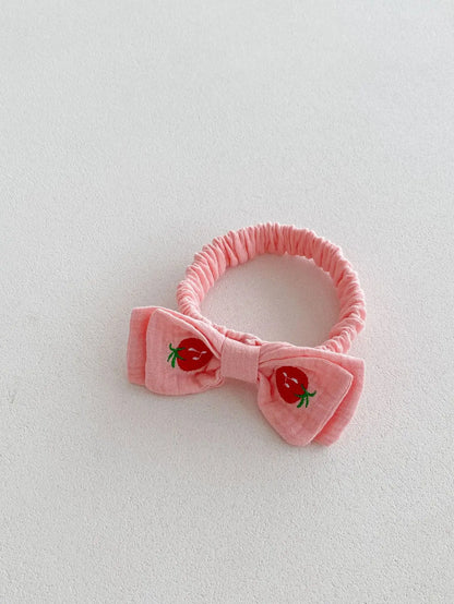 Baby Strawberry Collar Romper with Headband