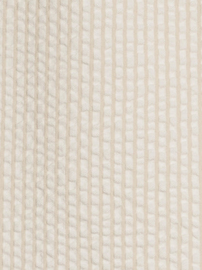 Mato Seersucker Collared Romper - Dune Stripe