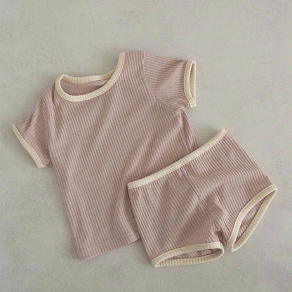 Unisex Solid Color Soft Cotton Clothing Sets